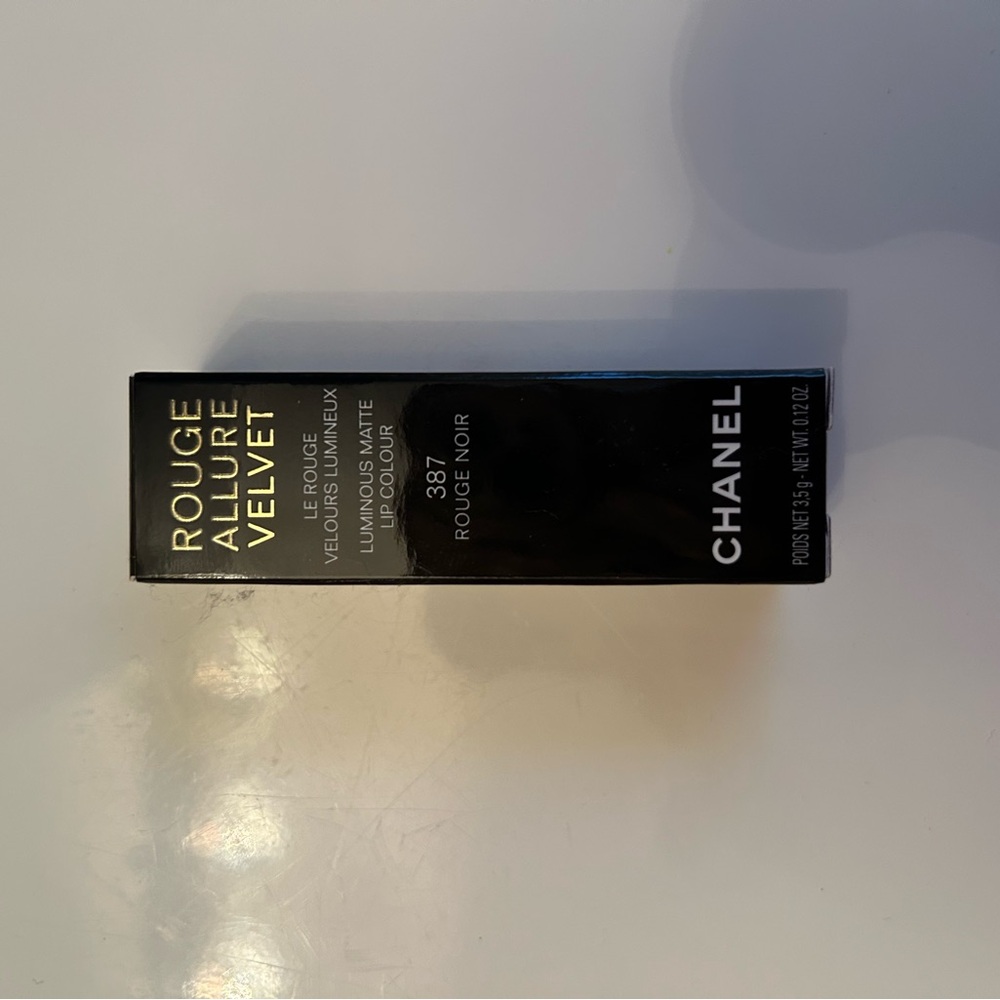 CHANEL new release Rouge Allure Velvet Lipstick in rouge noir, NIB